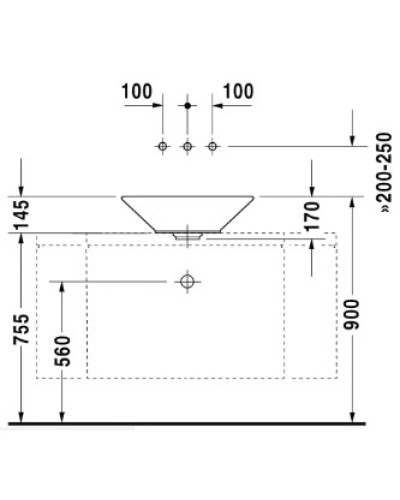 Раковина 53 см Duravit Starck 1 0408530000