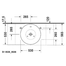 Раковина 53 см Duravit Starck 1 0408530000