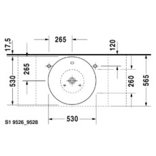 Раковина 53 см Duravit Starck 1 0408530000
