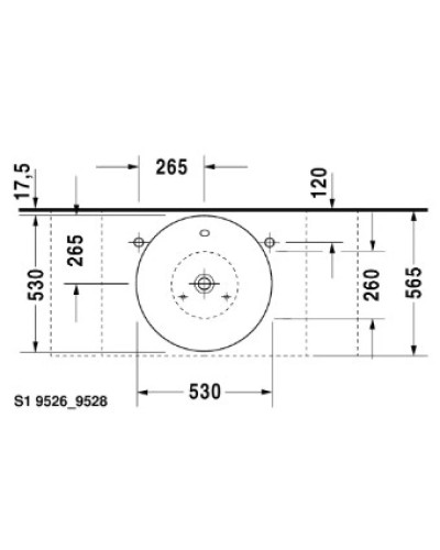 Раковина 53 см Duravit Starck 1 0408530000