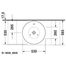 Раковина 53 см Duravit Starck 1 0408530000