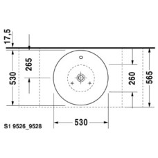 Раковина 53 см Duravit Starck 1 0408530000