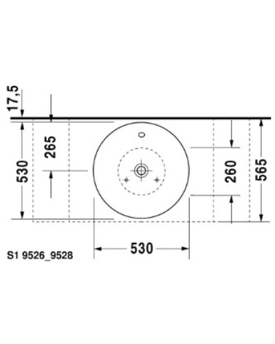 Раковина 53 см Duravit Starck 1 0408530000