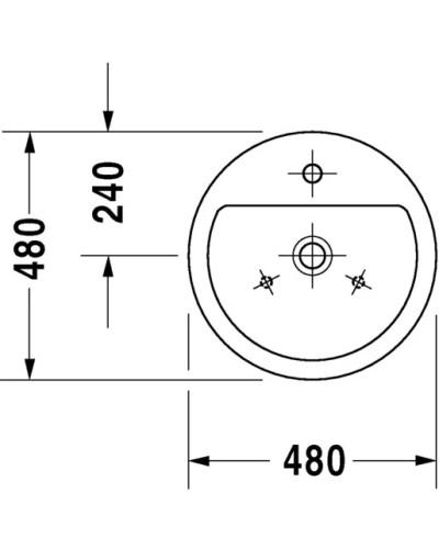Раковина 48 см Duravit Starck 1 0446480000