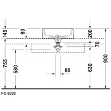 Раковина 48 см Duravit Starck 1 0446480000