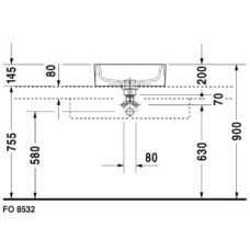 Раковина 48 см Duravit Starck 1 0446480000