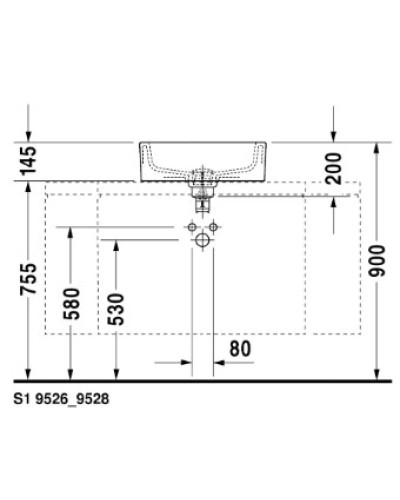 Раковина 48 см Duravit Starck 1 0446480000