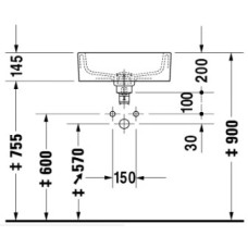 Раковина 48 см Duravit Starck 1 0446480000