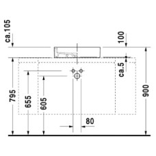 Раковина 47 см Duravit Starck 1 0386470027