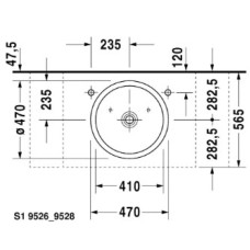 Раковина 47 см Duravit Starck 1 0386470027