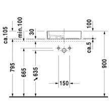 Раковина 47 см Duravit Starck 1 0386470027