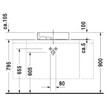 Раковина 47 см Duravit Starck 1 0386470028