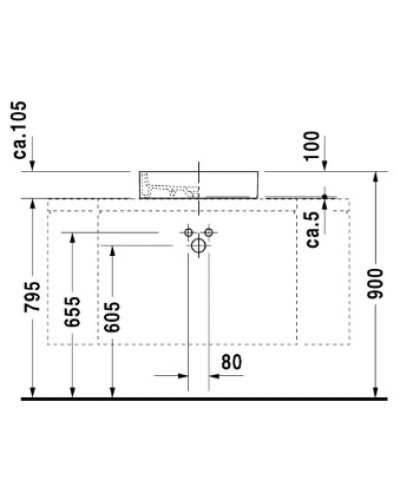 Раковина 47 см Duravit Starck 1 0386470028