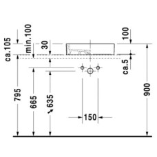 Раковина 47 см Duravit Starck 1 0386470028