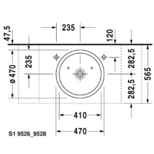 Раковина 47 см Duravit Starck 1 0386470028