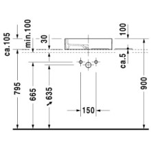 Раковина 47х47 см Duravit Starck 1 0387470027