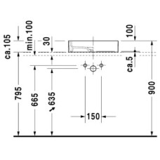 Раковина 47х47 см Duravit Starck 1 0387470027
