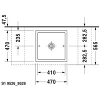 Раковина 47х47 см Duravit Starck 1 0387470027