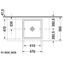Раковина 47х47 см Duravit Starck 1 0387470027