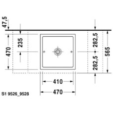 Раковина 47х47 см Duravit Starck 1 0387470027