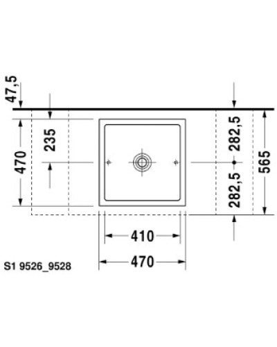 Раковина 47х47 см Duravit Starck 1 0387470027