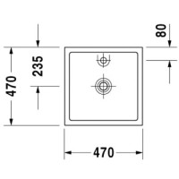 Раковина 47х47 см Duravit Starck 1 0387470027