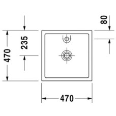 Раковина 47х47 см Duravit Starck 1 0387470027