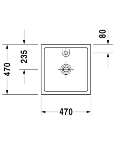 Раковина 47х47 см Duravit Starck 1 0387470027