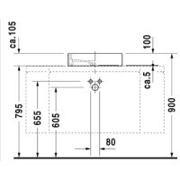 Раковина 47х47 см Duravit Starck 1 0387470027