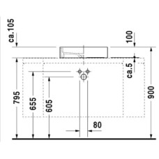 Раковина 47х47 см Duravit Starck 1 0387470027