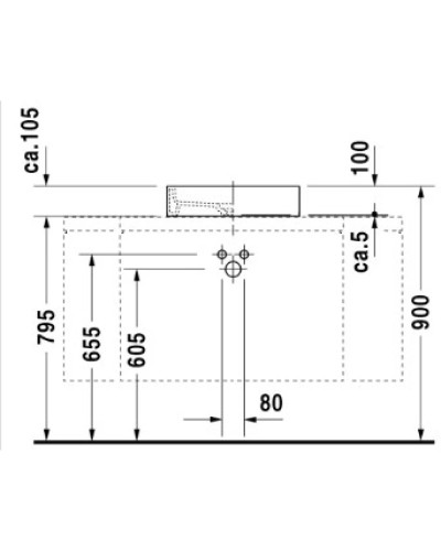 Раковина 47х47 см Duravit Starck 1 0387470027