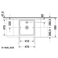 Раковина 47х47 см Duravit Starck 1 0387470027