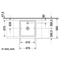 Раковина 47х47 см Duravit Starck 1 0387470027