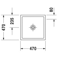 Раковина 47х47 см Duravit Starck 1 0387470028