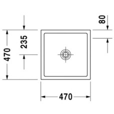 Раковина 47х47 см Duravit Starck 1 0387470028