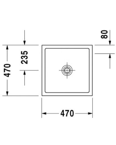 Раковина 47х47 см Duravit Starck 1 0387470028