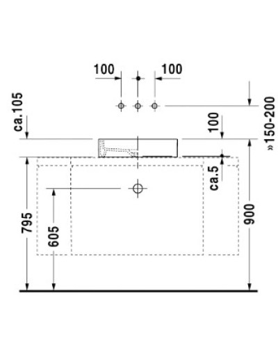 Раковина 47х47 см Duravit Starck 1 0387470028