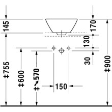 Раковина 33 см Duravit Starck 1 0408330000