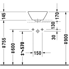 Раковина 33 см Duravit Starck 1 0408330000
