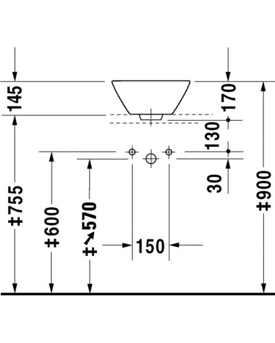Раковина 33 см Duravit Starck 1 0408330000