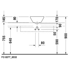 Раковина 33 см Duravit Starck 1 0408330000