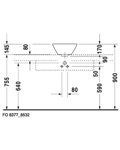 Раковина 33 см Duravit Starck 1 0408330000