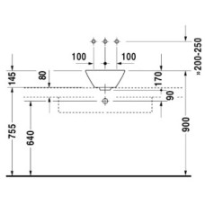 Раковина 33 см Duravit Starck 1 0408330000