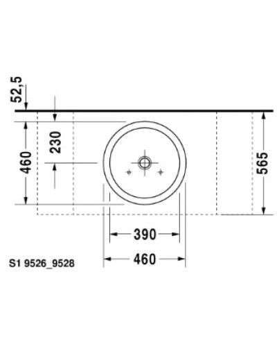 Раковина 46 см Duravit Starck 1 0445460000
