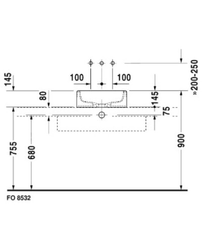 Раковина 46 см Duravit Starck 1 0445460000