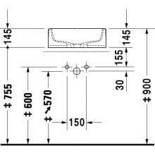 Раковина 46 см Duravit Starck 1 0445460000