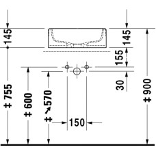 Раковина 46 см Duravit Starck 1 0445460000