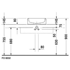 Раковина 46 см Duravit Starck 1 0445460000