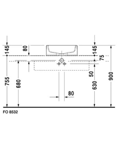 Раковина 46 см Duravit Starck 1 0445460000