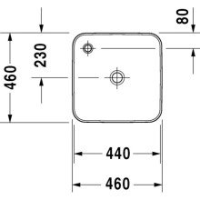 Раковина 46х46 см Duravit Starck 1 2322460000